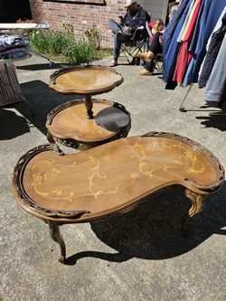 Classic Coffee Table And Two Tier Table