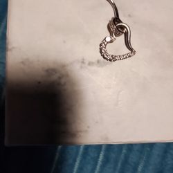 14k White Gold Heart Belly Ring 
