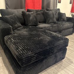 Brand New Comfy Plush Corduroy Sectional Set 