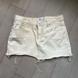 Princess Polly Cream Mini Skirt