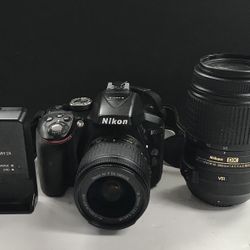 Nikon D5300 with two lenses