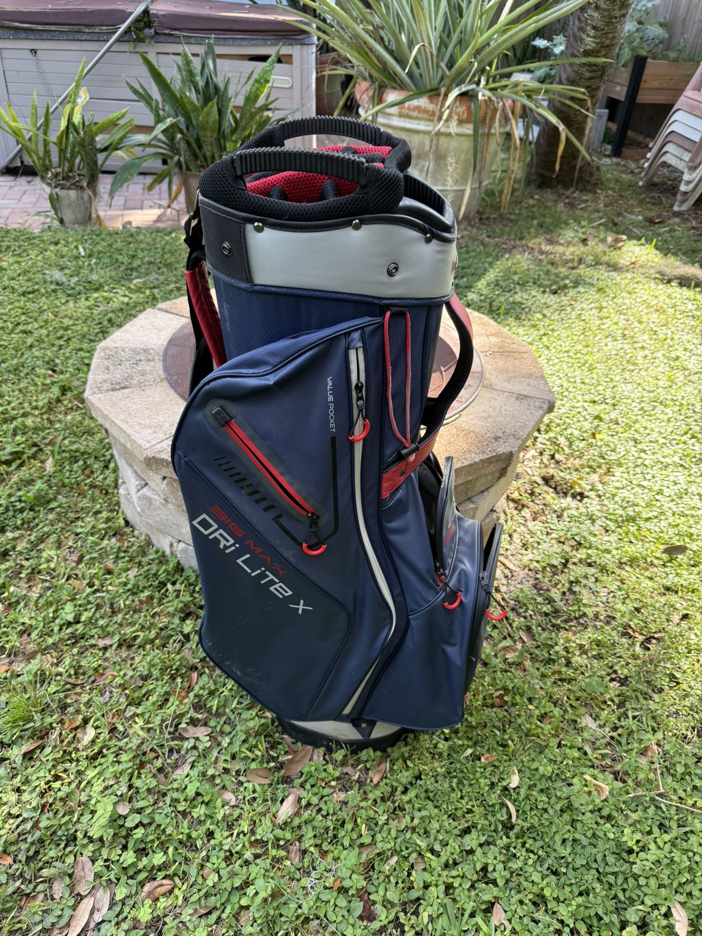 Clean! Cart golf bag 14 way divider with cooler pocket and rain cover