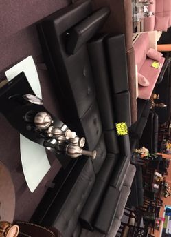 Black sectional couch