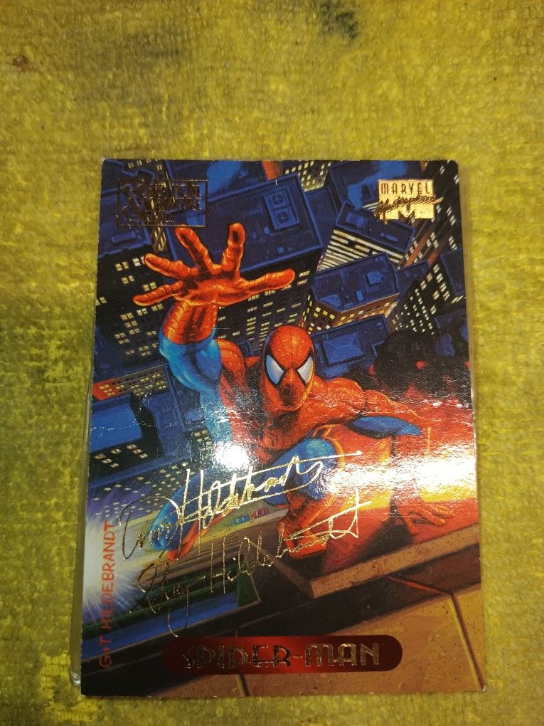 1994 Marvel Masterpieces Spiderman Signed By G+t Hilderdrandt