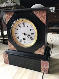 Eight day French antique clock