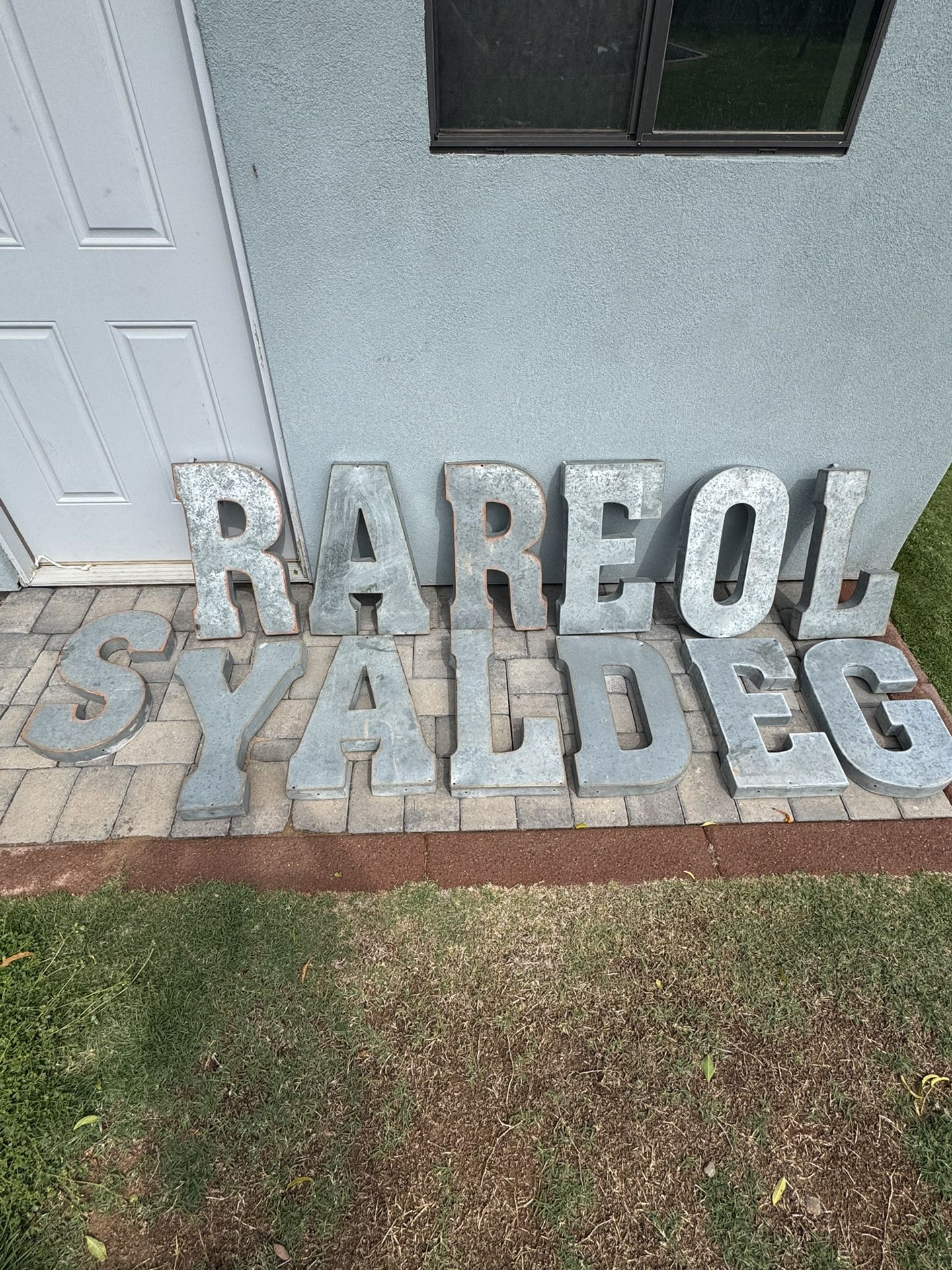 Large Metallic Letters
