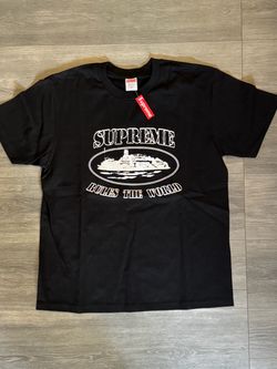 Supreme Rules The World Black T-Shirt Medium