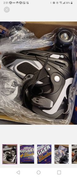 Nattork skates black 4 adjustable sizes LED light up wheels