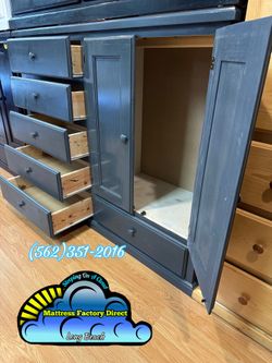 Grey baby wardrobe closet pinewood dresser cajonera Comoda Pino