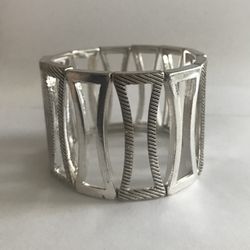 Silver color elastic bracelet