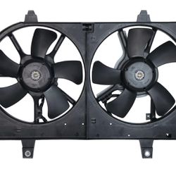 TYC 620360 Replacement Radiator/Condenser Cooling Fan Assembly For Select Nissan Vehicles , Black