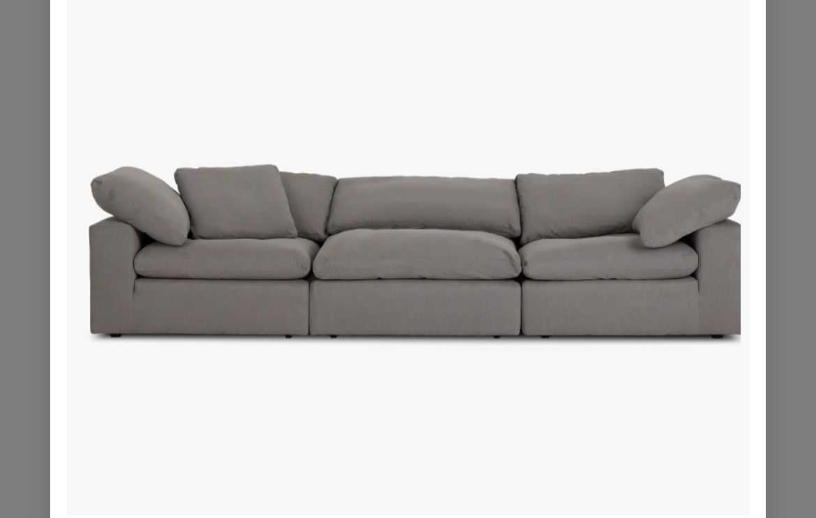 Gray Fabric 3-piece Modular Sofa PICK UP ONLY