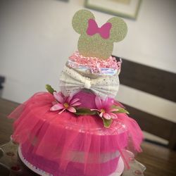 New Girls Minnie Mouse Diaper cake 