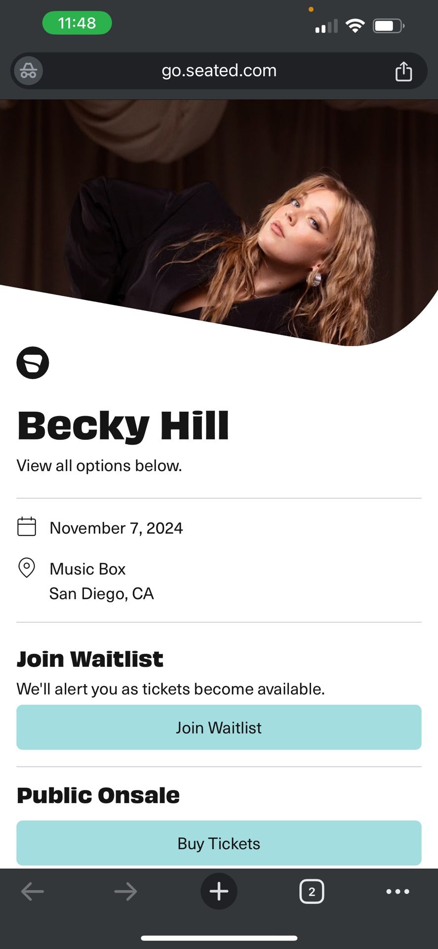 Becky Hill Tickets-Music Box 11.07