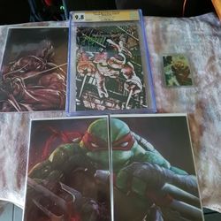 TMNT #1 CGC SS 9.8 - Mike Mayhew Ooze Signature, Signed Metal Card, Plus Comics