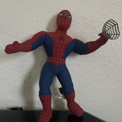 Vintage 2002 Columbia Pictures Marvel Spider-Man Movie Stuffed Plush Doll 11"