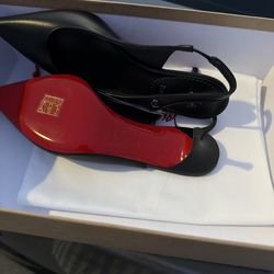 Christian Louboutin 100mm Miss Z Leather Sandals size 6 1/2