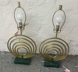 Gorgeous Modern brass/marble lamps