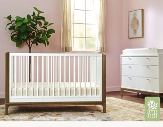 Little Seeds Laurel Nursery Crib & Dresser Set, New Open Assembled