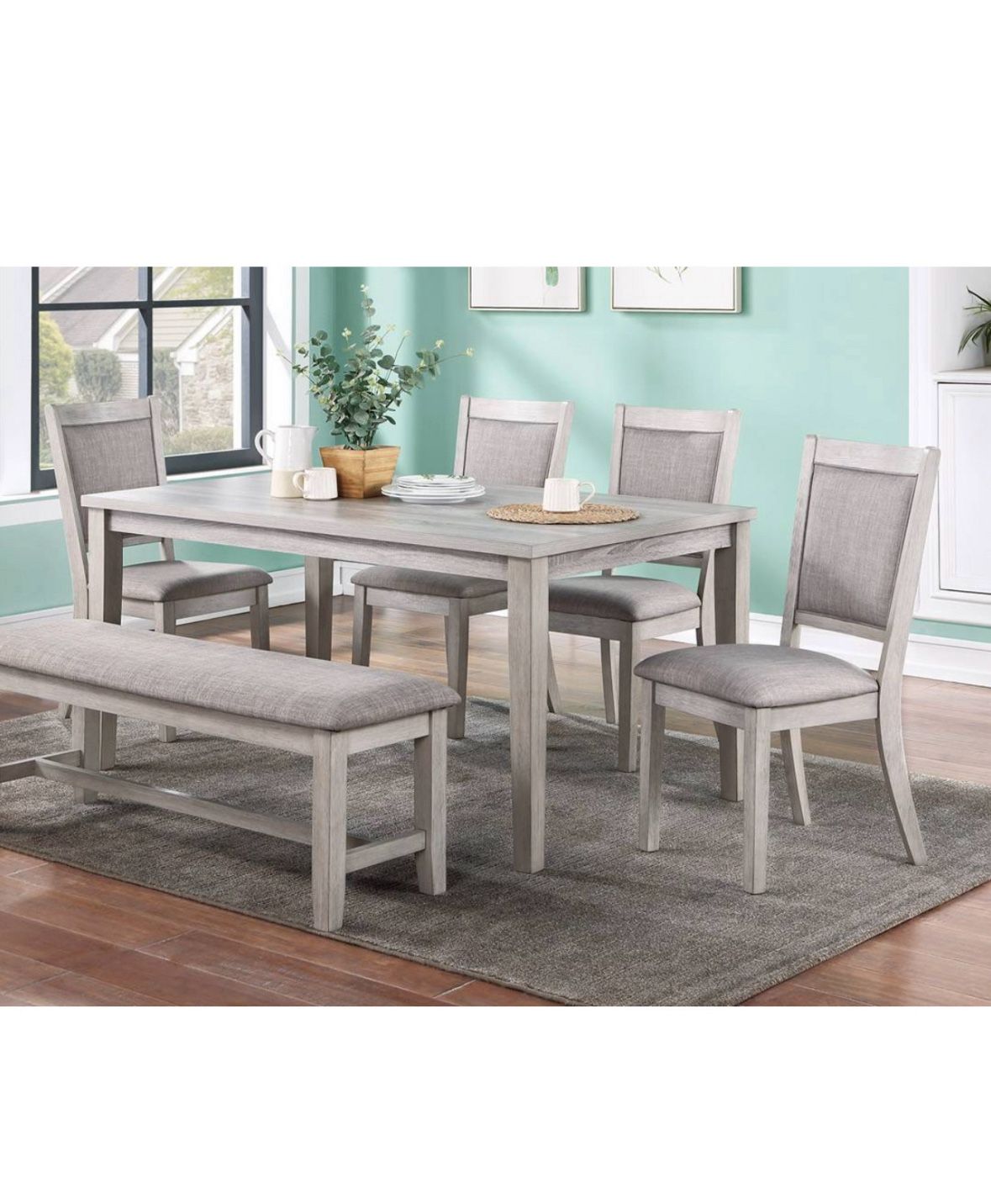 Dining Table Set With Chairs And Bench