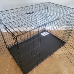 Brand New 48" Xxl'XXL Dog Crate  Up To 125 Lbs 2 Doors With Tray $100  Folding Dog Cage Animal Kennel Jaula De Mascota/ Add A 48" Crate Bed $20 