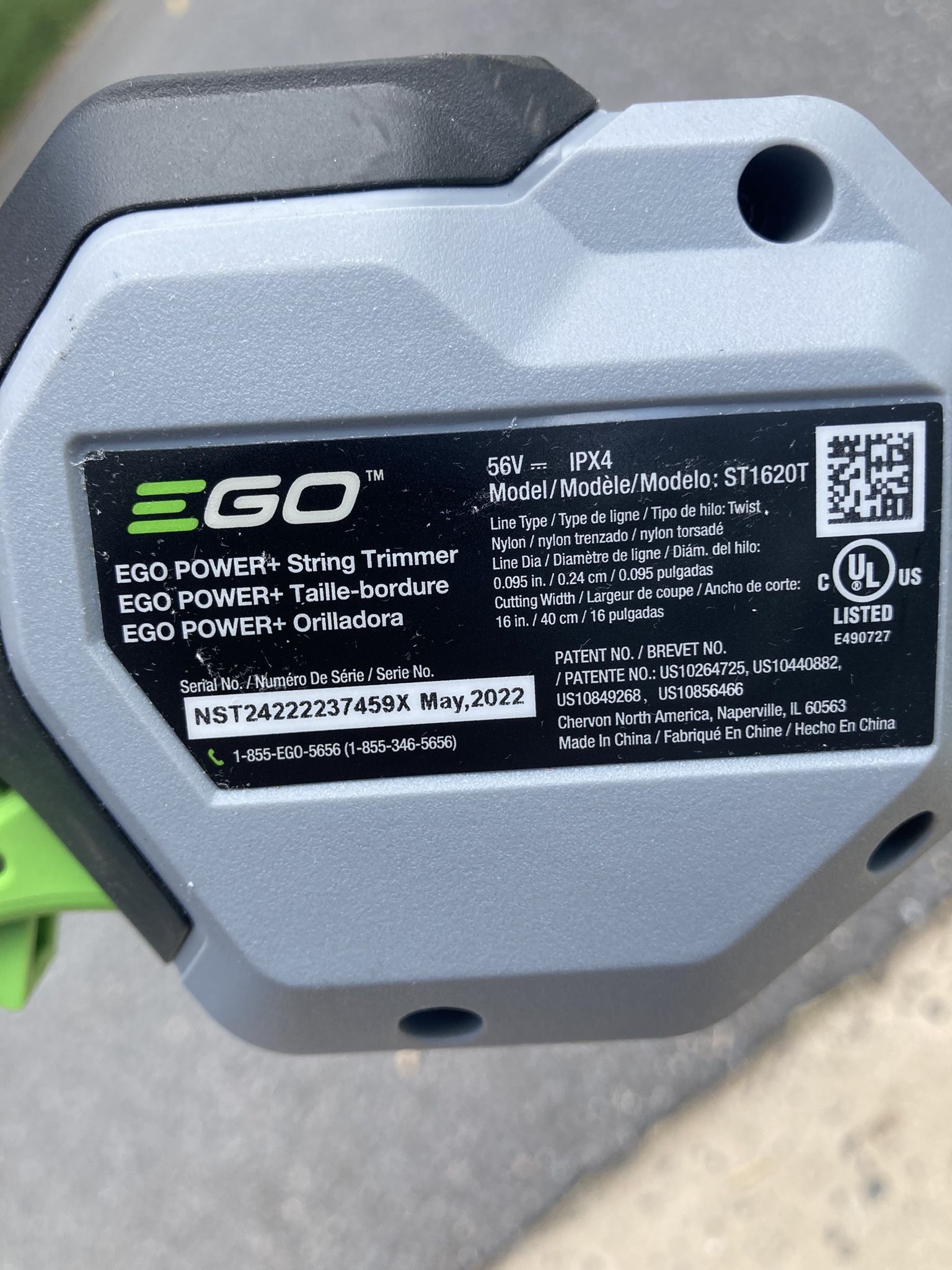 EGO ST1620T 16” String Trimmer (tool only) for Sale in Bethesda, MD ...