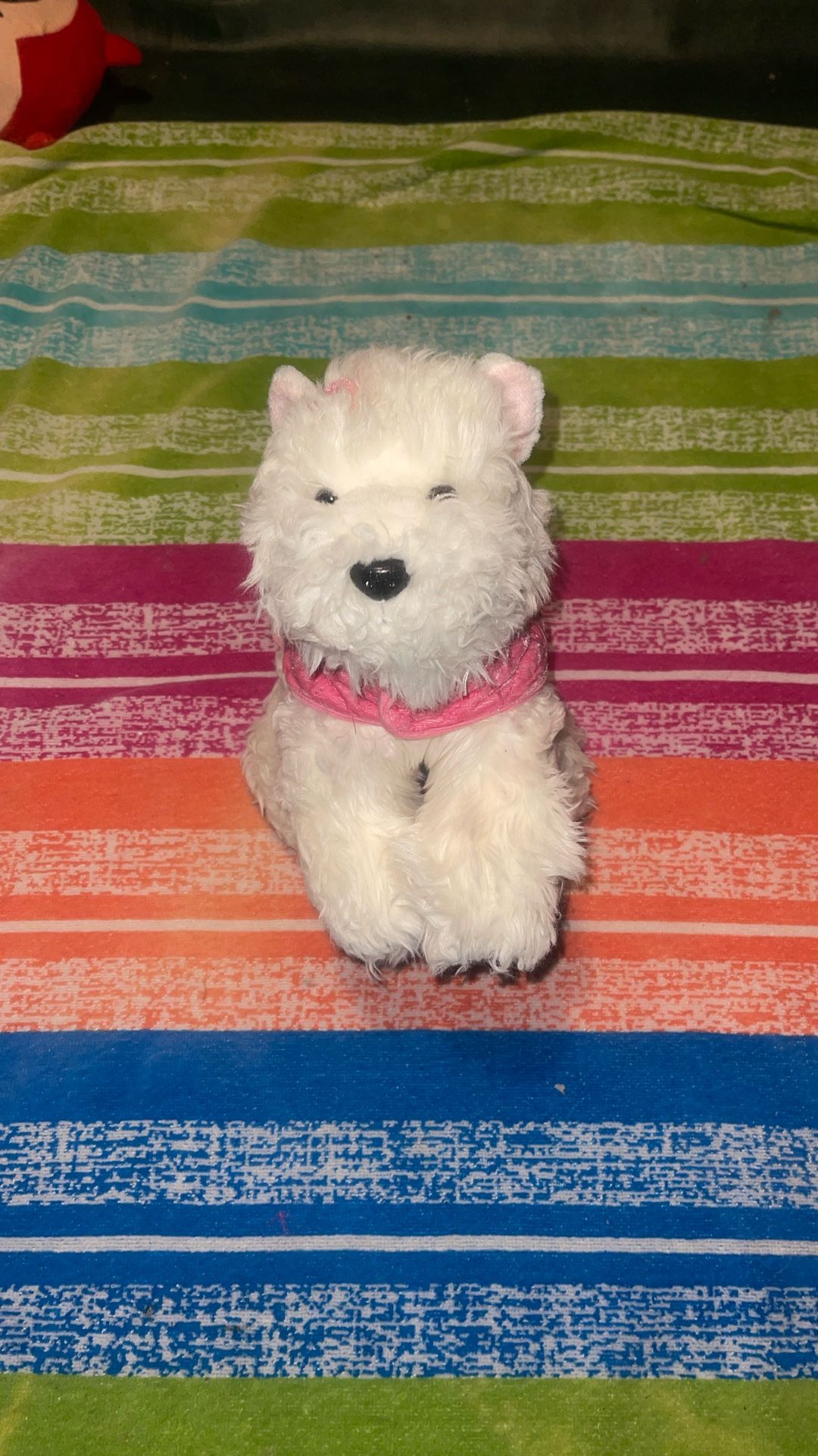 Russ for Ulta Elle Terrier Puppy Dog Pink velvet coat Plush stuffed animal Toy 13”