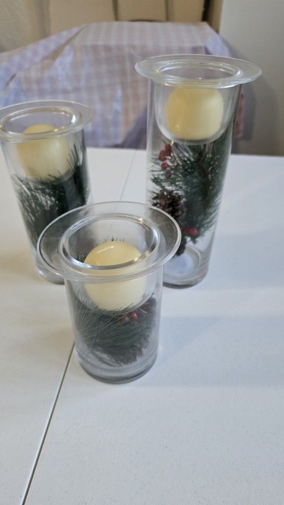Glass Vases With Candles