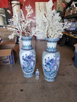 2 Jarrones Chinos Grandes 100 Cada Uno