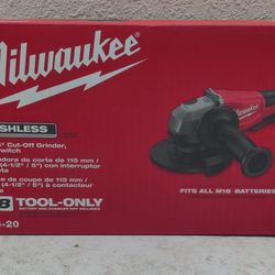 Milwaukee NO BATTERY M18 18V 4-1/2in 5in Grinder Brushless Cordless with Paddle Switch - New
