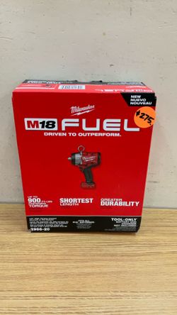 MILWAUKEE 2966-20 1/2” HIGH TORQUE IMPACT WRENCH W/ PIN DETENT (TOOL ONLY).