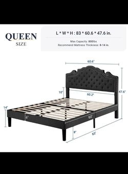 Bed Frame (queen) Base De Cama (queen)