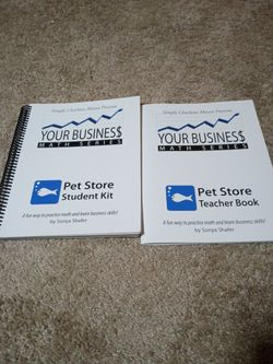 Simply Charlotte Mason Your Business Math, Pet Store Teacher and student book - homeschool upper elementary to middle school.