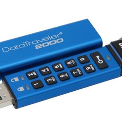 Kingston Digital 16GB DT2000 Keypad USB 3.0, 256bit AES Hardware Encrypted (DT2000/16GB)
