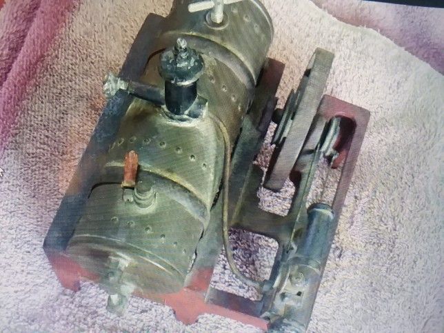 RARE & ORIGINAL 1920's CAST IRON WEEDEN TOY STEAM ENGINE