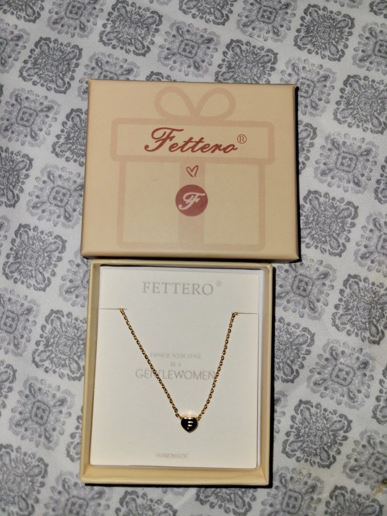 14 K Gold Plated F Necklace