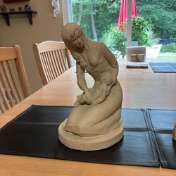 2 MOTHER & CHILDREN STATUETTES Brand New a must see
