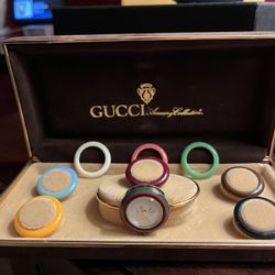 Vintage Gucci Watch Bangle Bezel Small Gold Plated