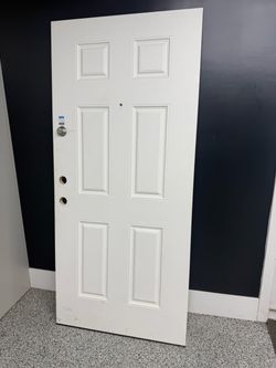 6 panel fiberglass door 36x79 left hand