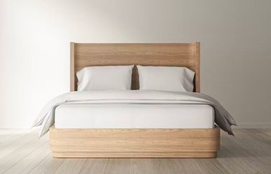 King Bed - Saatva Corsica Bed Frame, Natural Oak - Brand New, $1300