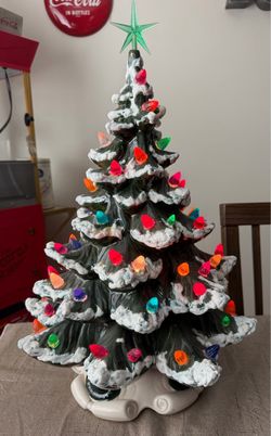 Vintage ceramic Christmas tree (approximately 19 1/2 “ without star)