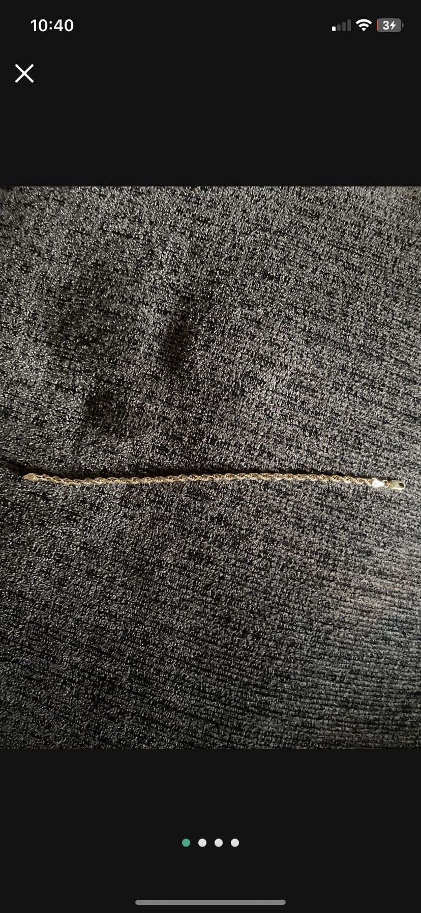 10k Gold Rope Bracelet