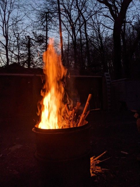55 Gallon Burning  Steel Barrels