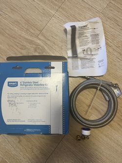 New In Box Refrigerator Waterline Kit Smart Choice 6 ft. Stainless Steel