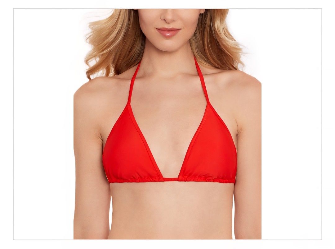 Salt + Cove Women's Slider Triagle Bikini Top, Created for Macy's -Vermillion, S