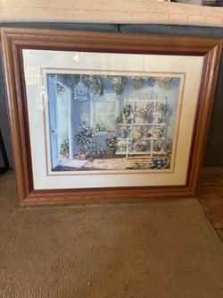 Large Framed Floral Garden Room Print