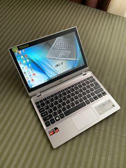 11.6"inch AMD A4 Acer TOUCHSCREEN Laptop, 128GB SSD, 4GB RAM, Inbuilt Bluetooth, SD Card Reader And a Webcam. Windows 10 Installed.