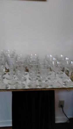 Vintage Etched Crystal Stemware