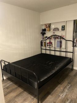 Queen Side Bed And Frame With Topper