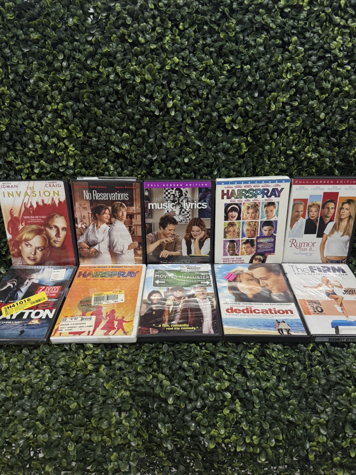 π Romantic Comedy DVD Lot x10 β Hairspray, Music & Lyrics, No Reservations (#4)